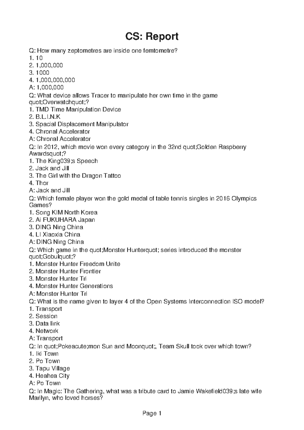 CS124 Practice Exercises and Quiz Questions Analysis - Studocu