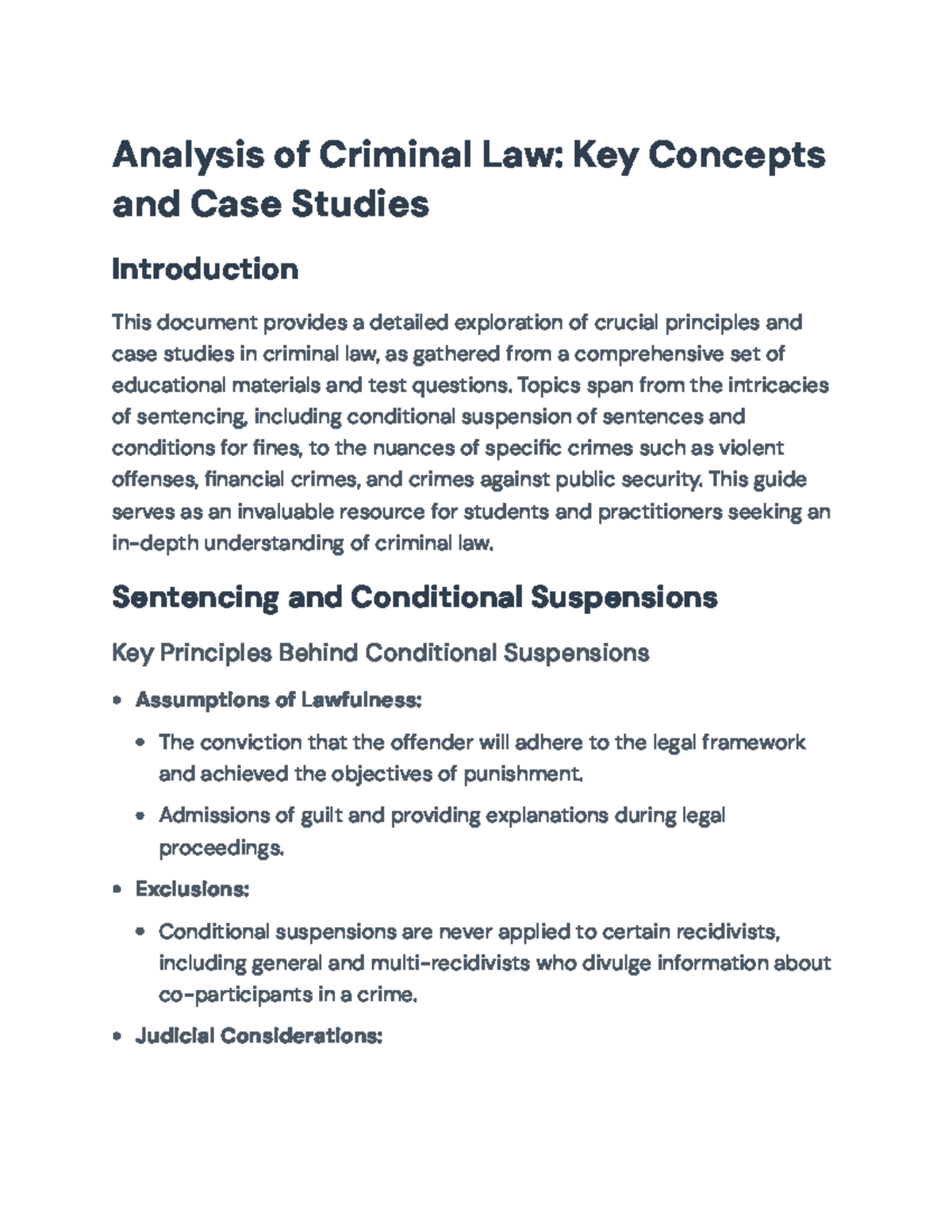 Criminal Law Analysis: Key Concepts & Case Studies (CRIM 101 ...