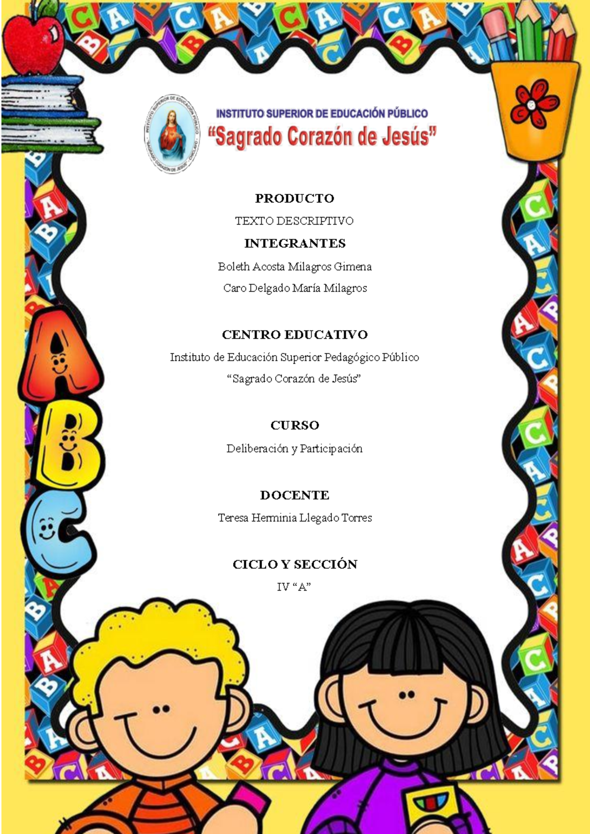 Texto Descriptivo Boleth Acosta - CARO Delgado - PRODUCTO TEXTO ...