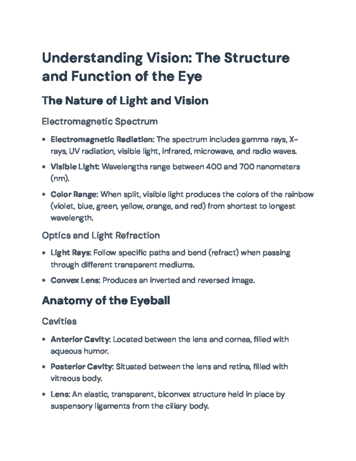 Human Eye Anatomy & Visual Processing: Structure, Function & Pathways ...