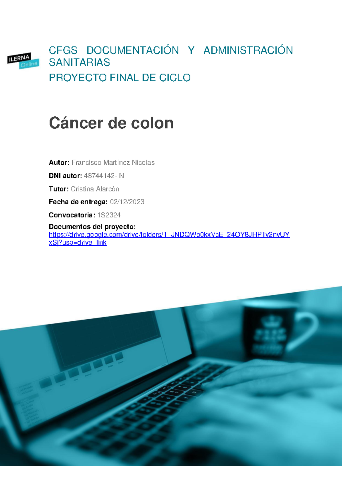 Proyecto Final: Cáncer de Colon - CFGS Documentación y Administración - Document Preview