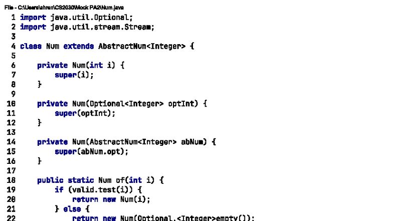 CS2030 Mock PA2: Java Implementation of AbstractNum Class - Studocu
