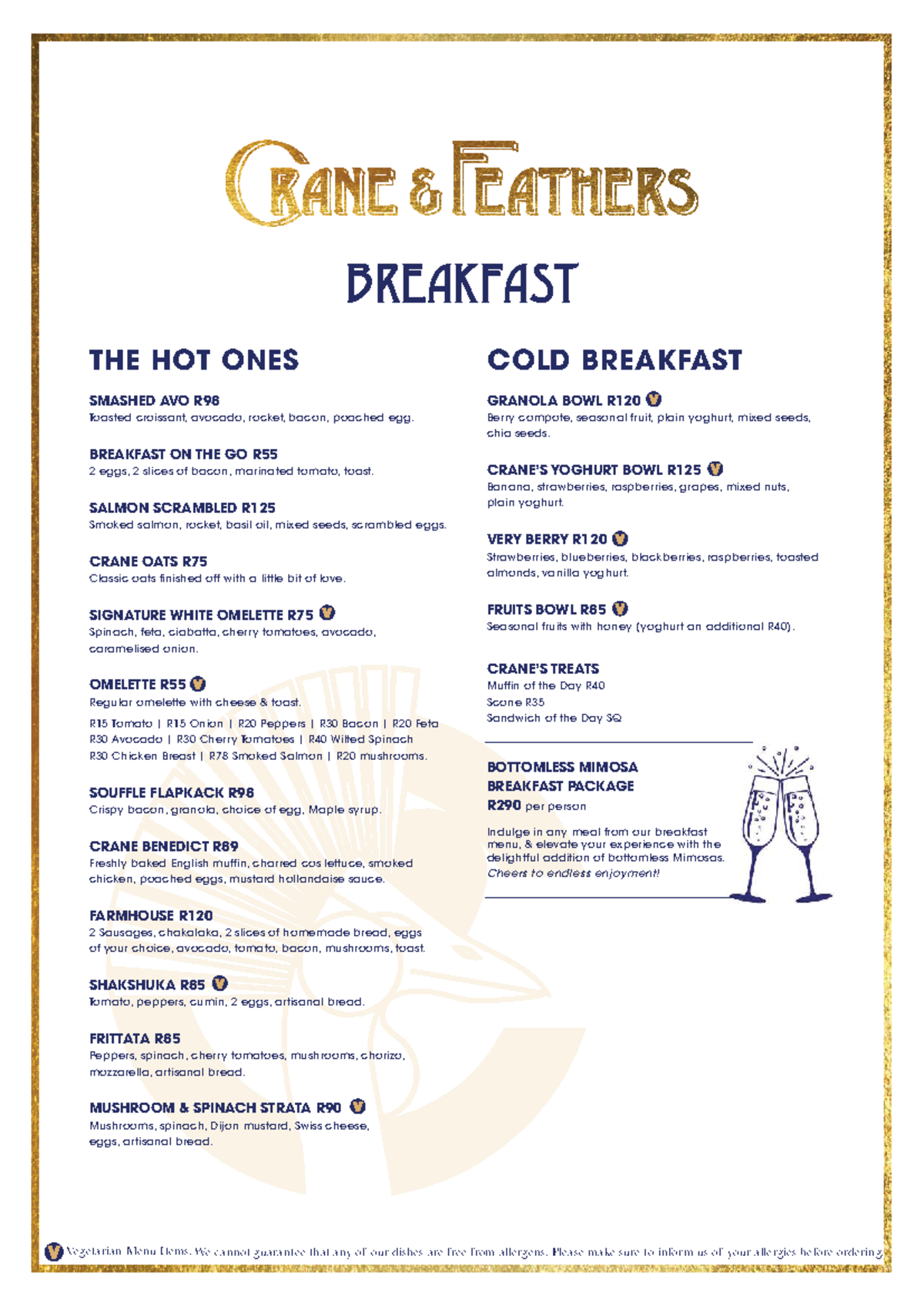 CF Breakfast Menu 2024: Delicious Morning Options - Studocu