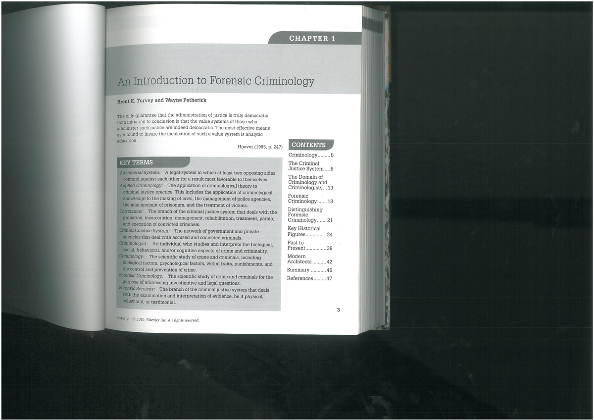 CHAPTER 1: Introduction to Forensic Criminology - Key Concepts and ...