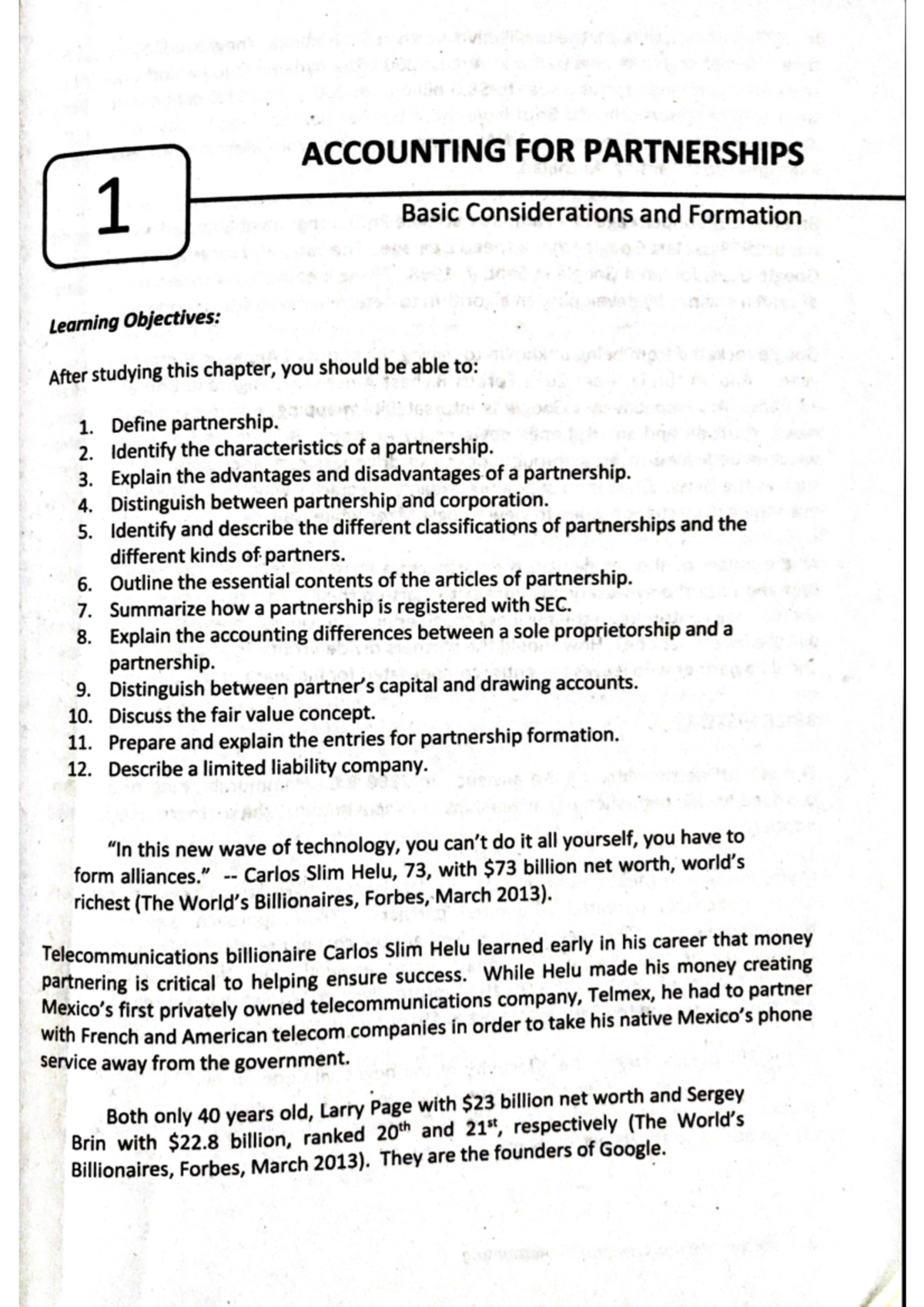 Accounting for Partnership - Chapter 1 - BS Accountancy - Studocu