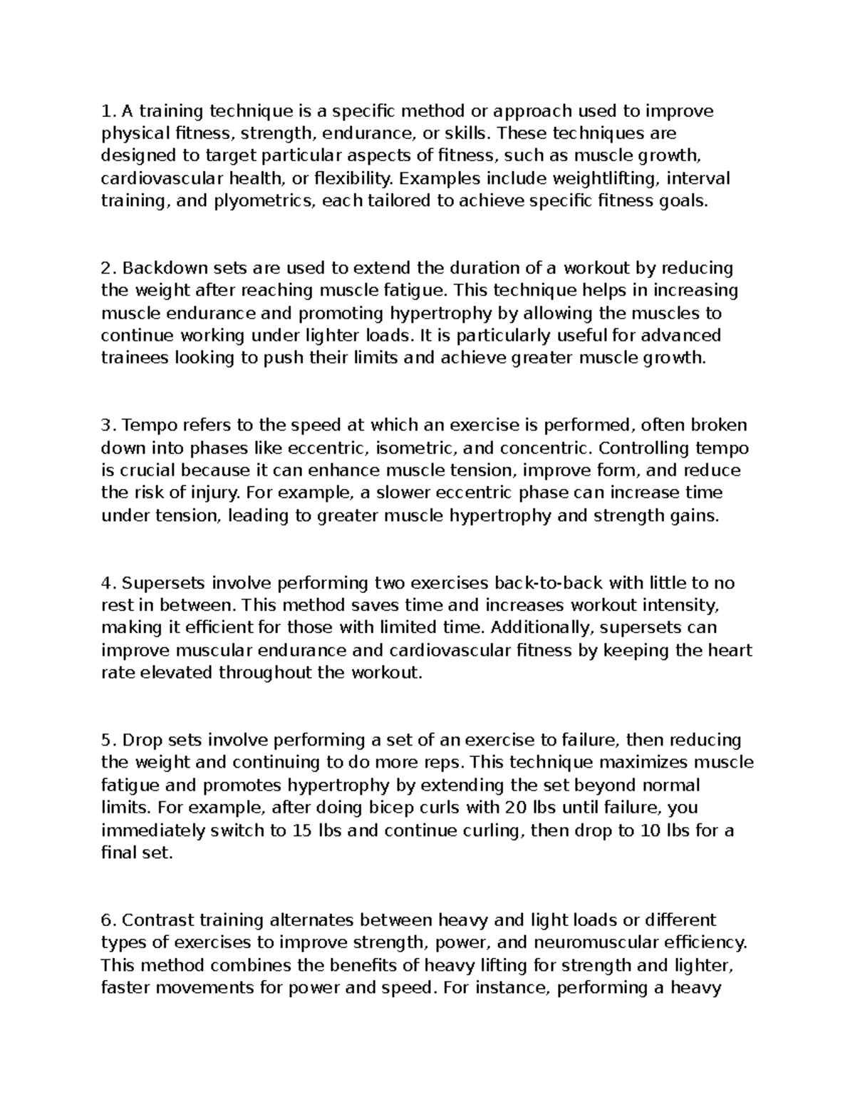PATH FIT Essay: Techniques for Enhancing Physical Fitness - Studocu