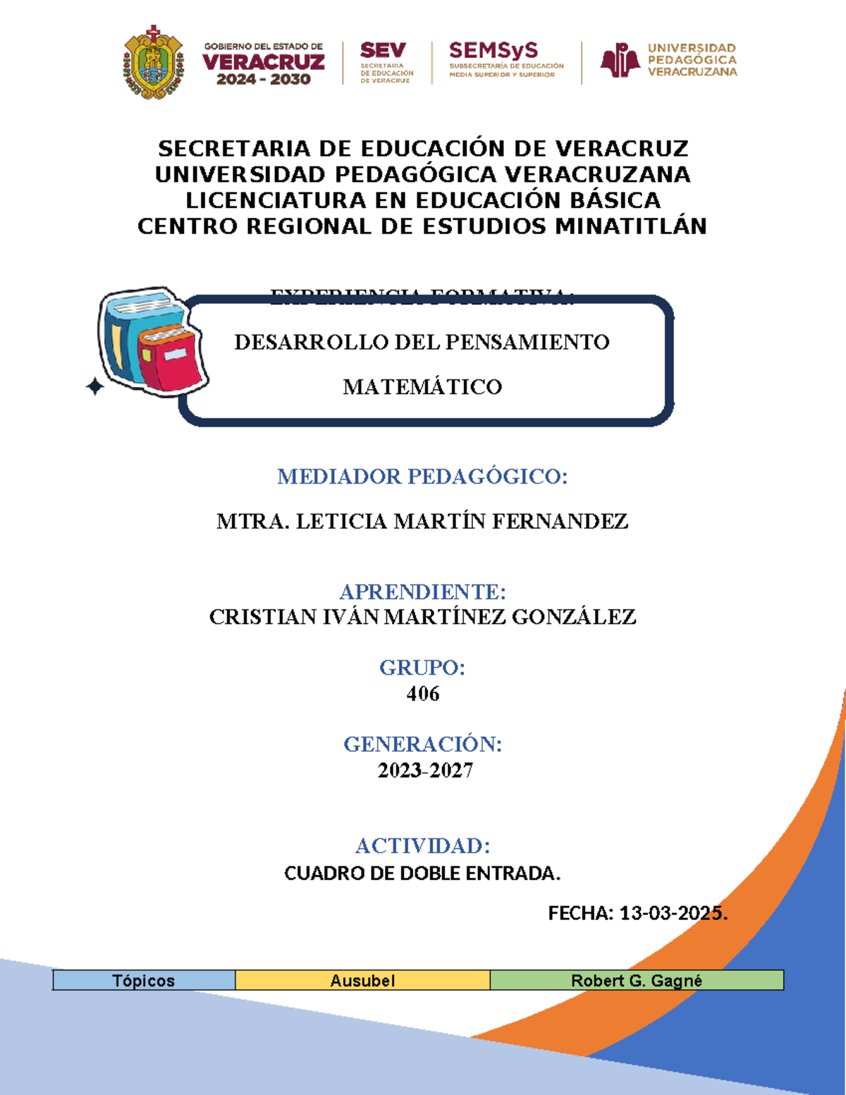 Cuadro doble entrada - DSFFD - SECRETARIA DE EDUCACIÓN DE VERACRUZ ...