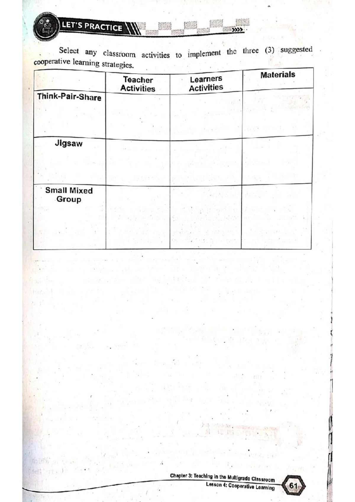 Reading Materials Grade 3 - Teaching Internship - Studocu