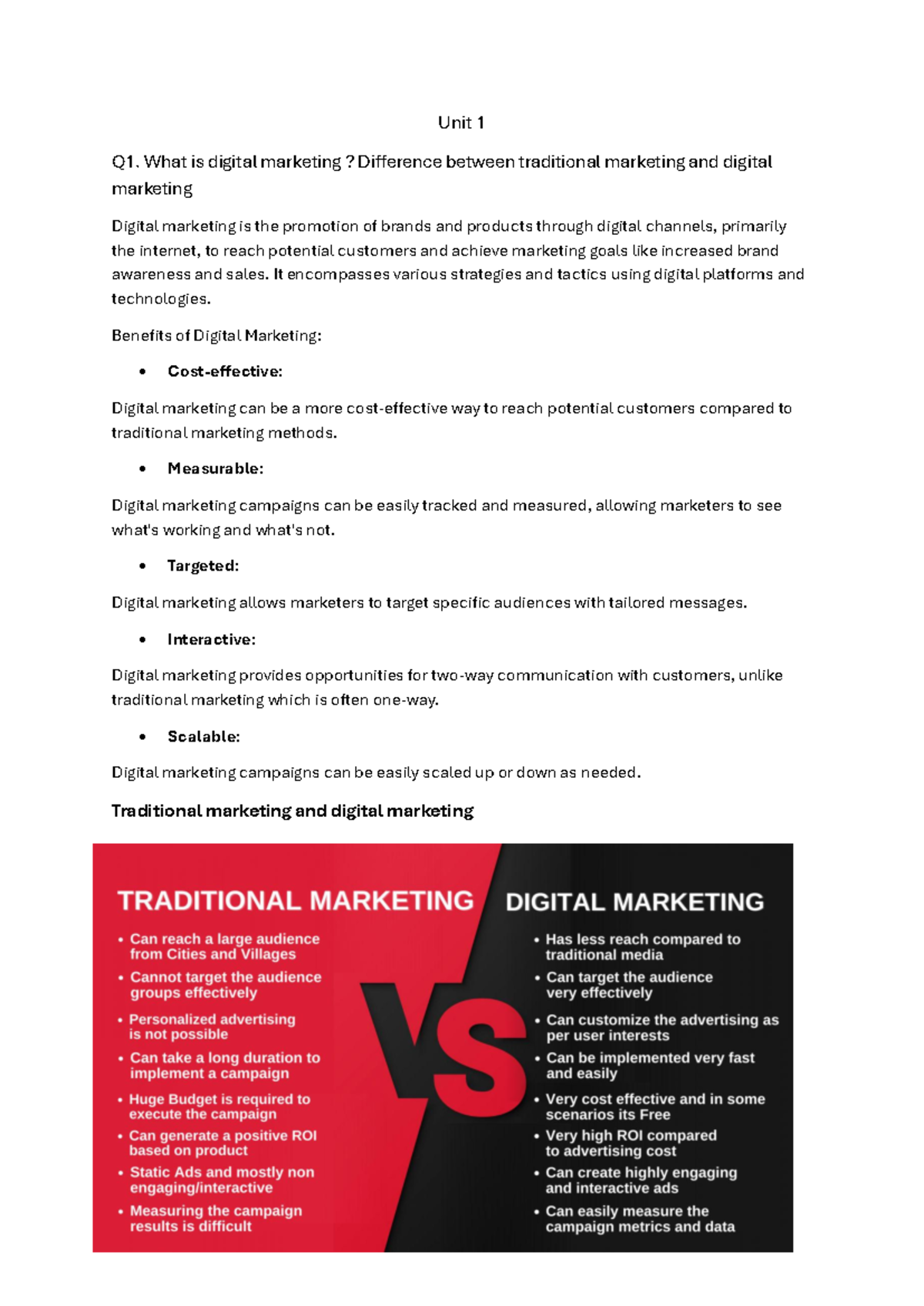Unit 1: Digital Marketing Overview and Key Concepts - Studocu