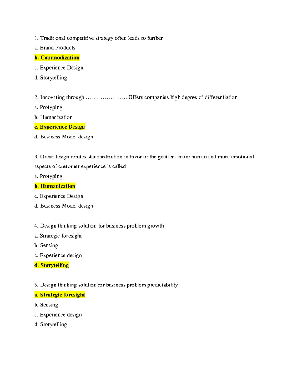 Important MCQs: Design Thinking Tools & Interaction Capture (IDT 02 ...