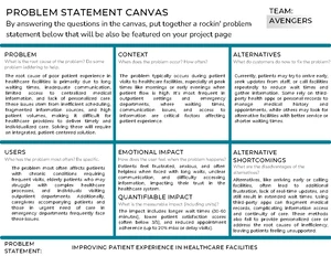Improving Patient Experience in Healthcare Facilities - Problem ...