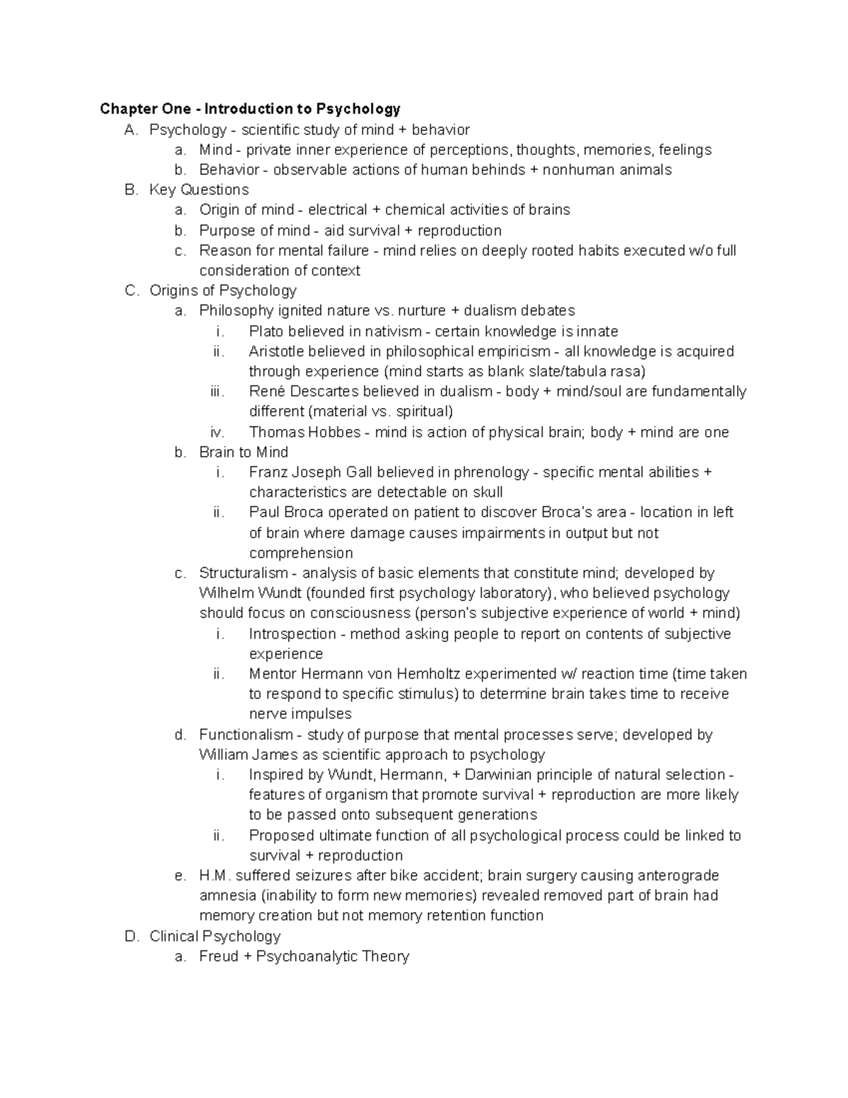 PSYC 101 Final Exam Notes: Chapter Summaries and Key Concepts - Studocu