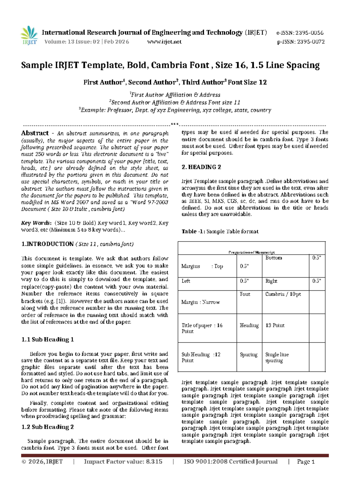 IRJET Manuscript Template - Volume 13, Issue 02, Feb 2026 - Studocu