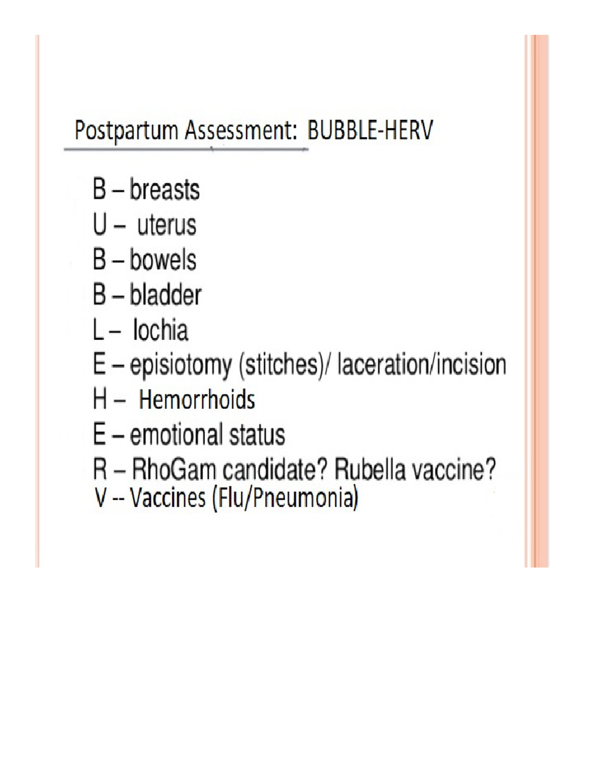 Bubble-HERV and Reeda - study material - NRSG 206 - Studocu