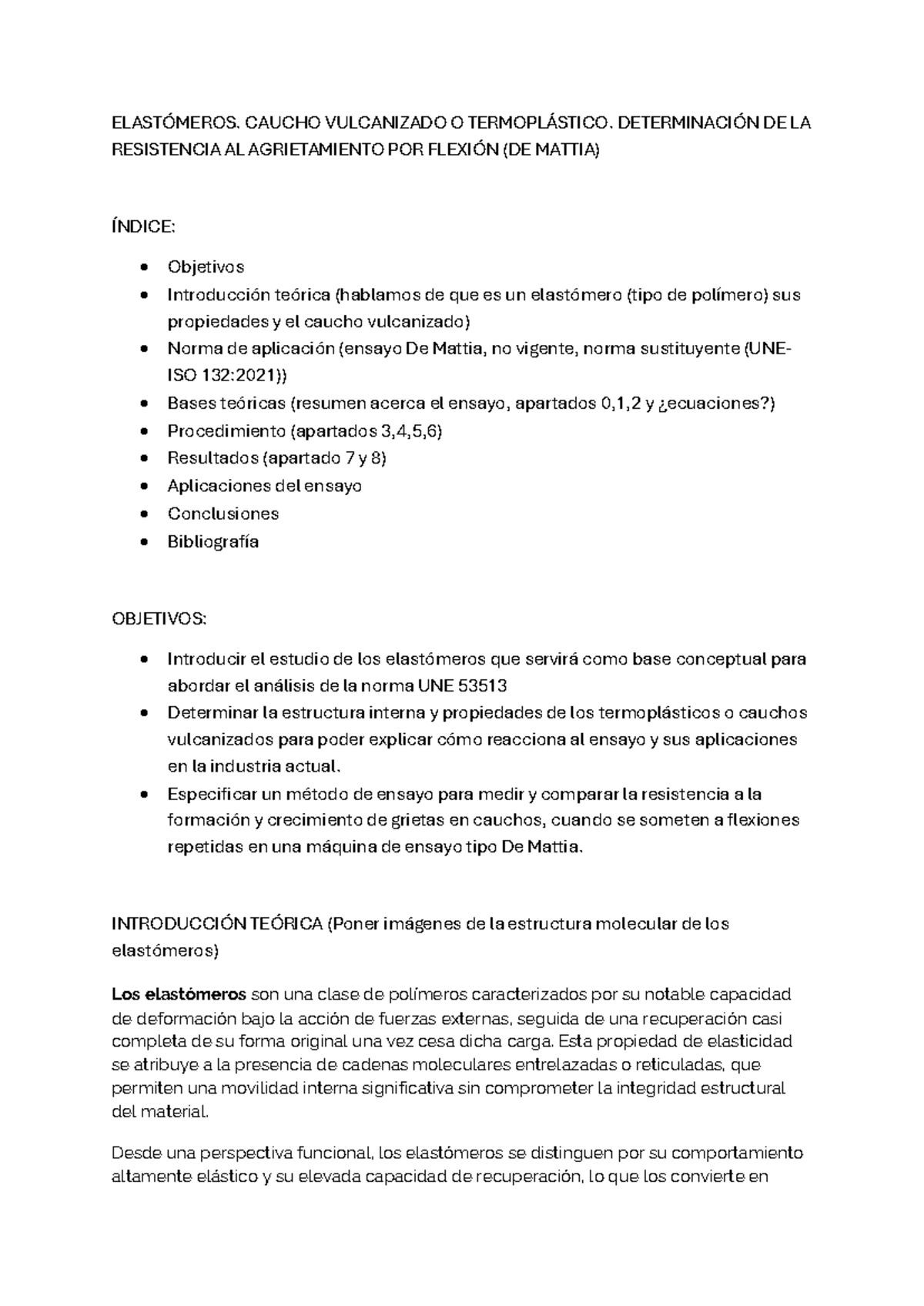 CTM: Estudio sobre Elastómeros y Resistencia al Agrietamiento (De ...