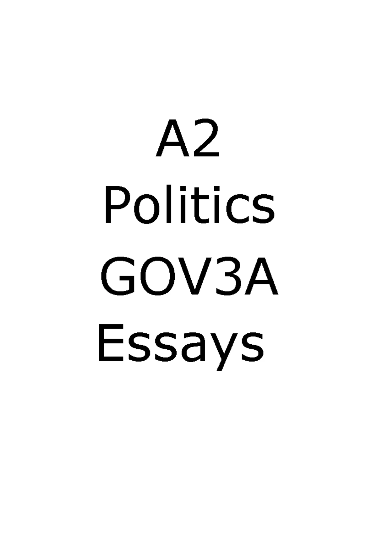 Pre Chewed Paper 1 AQA Politics UK Parliament Overview And Analysis 