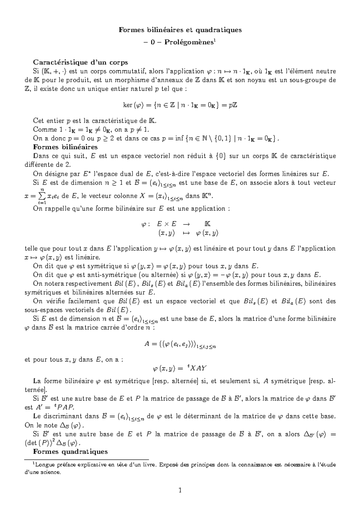Sol Pb Bilineaire - TD Algebre - Formes bilin ́eaires et quadratiques 0 ...