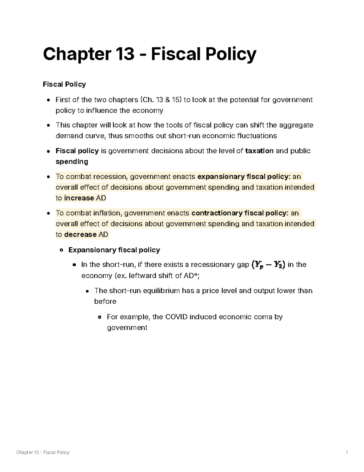 Chapter 13 - Understanding Fiscal Policy and Its Economic Impact - Studocu