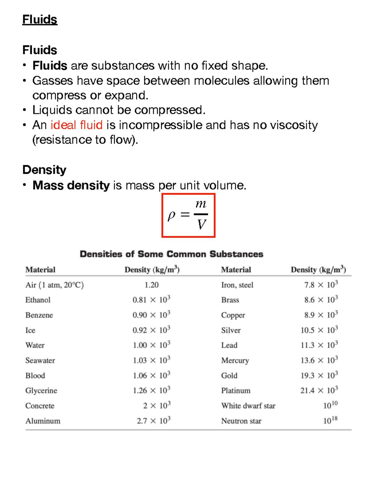 Fluids-Notes: Key Concepts and Examples in Fluid Mechanics - Studocu