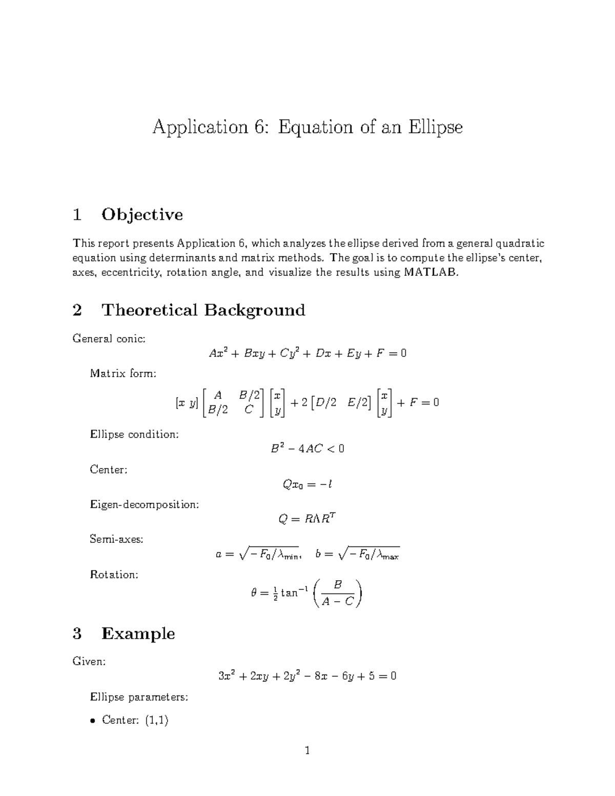 ĐSTT-Elip: Analyzing Ellipse Equations Using MATLAB - Studocu