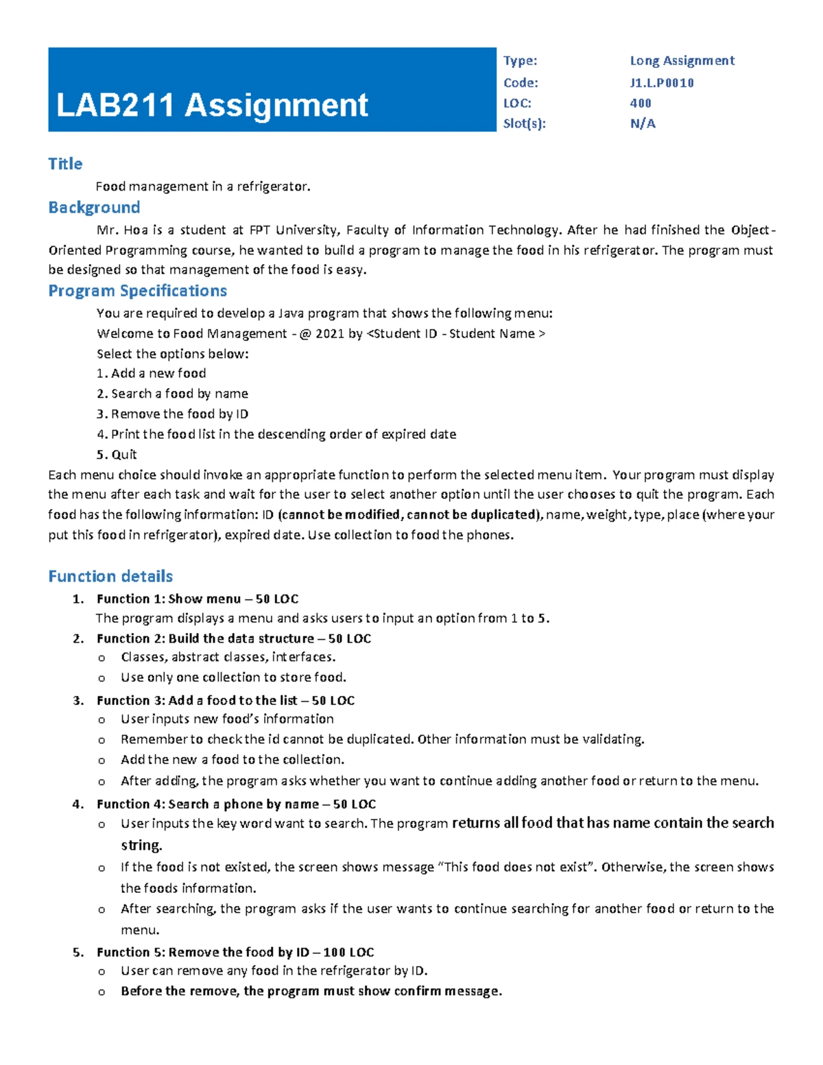 Practice Test 2 - PRO192: Java Concepts & Methods - SUM2023 - Studocu