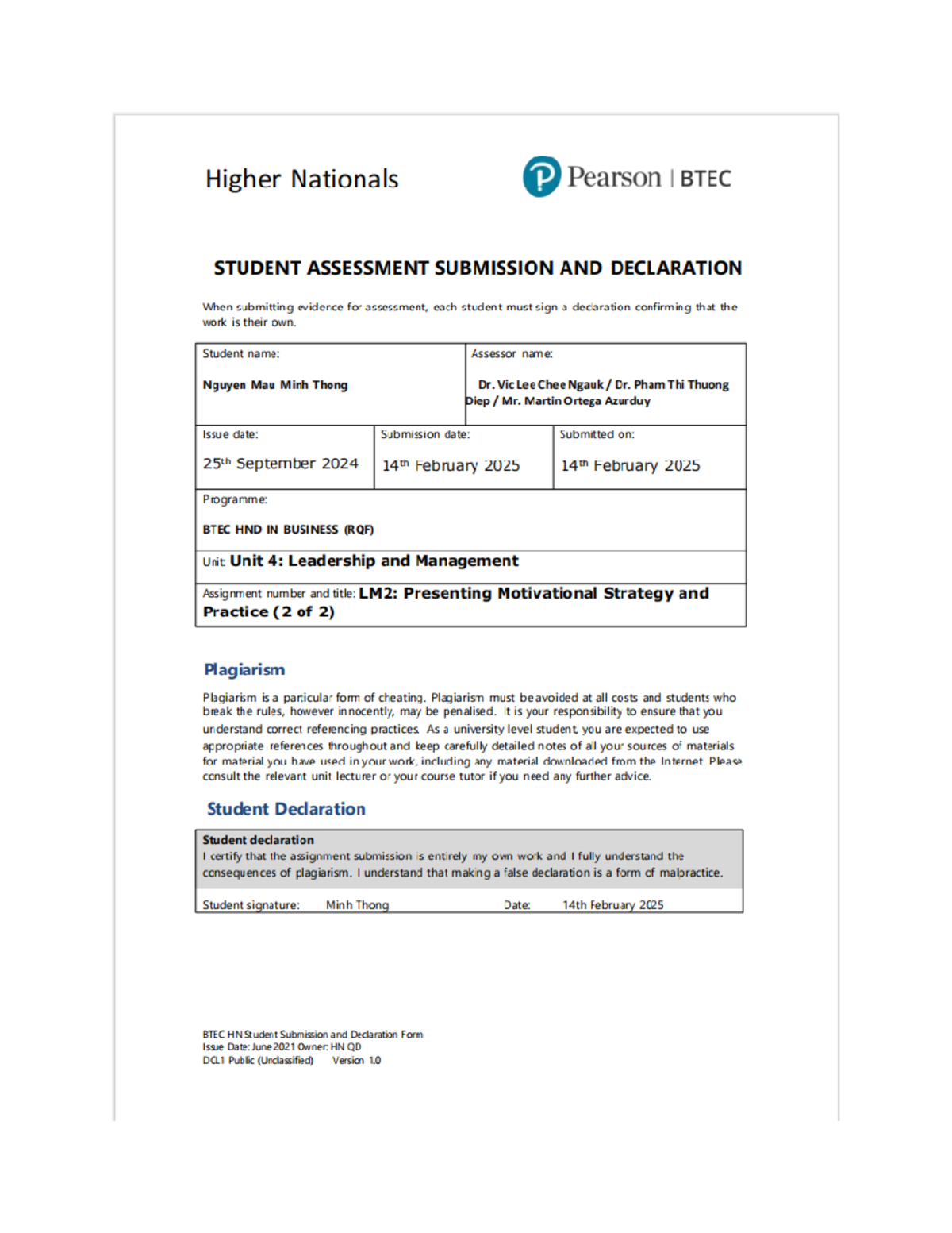 LM A2 P2 - P grade - Introduction Good day, everyone. I’m Nguyen Mau ...