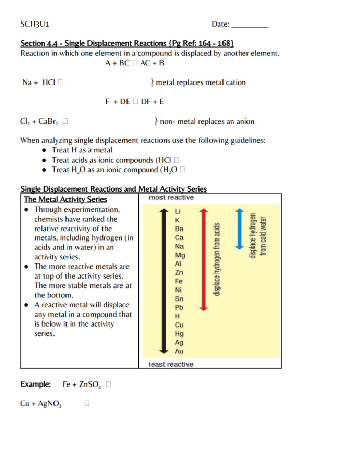 Worksheet 1 - Science Assignment - Studocu