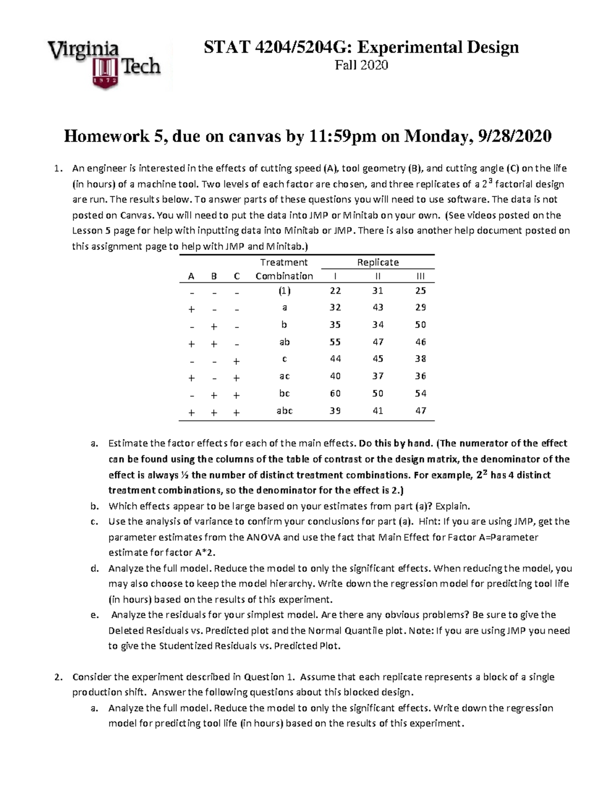 Homework 5 - hw5 - STAT 4204/5204G: Experimental Design Fall 2020 ...