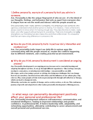 A25 Assignment 1: Understanding Attitudes and Their Impact at Work ...