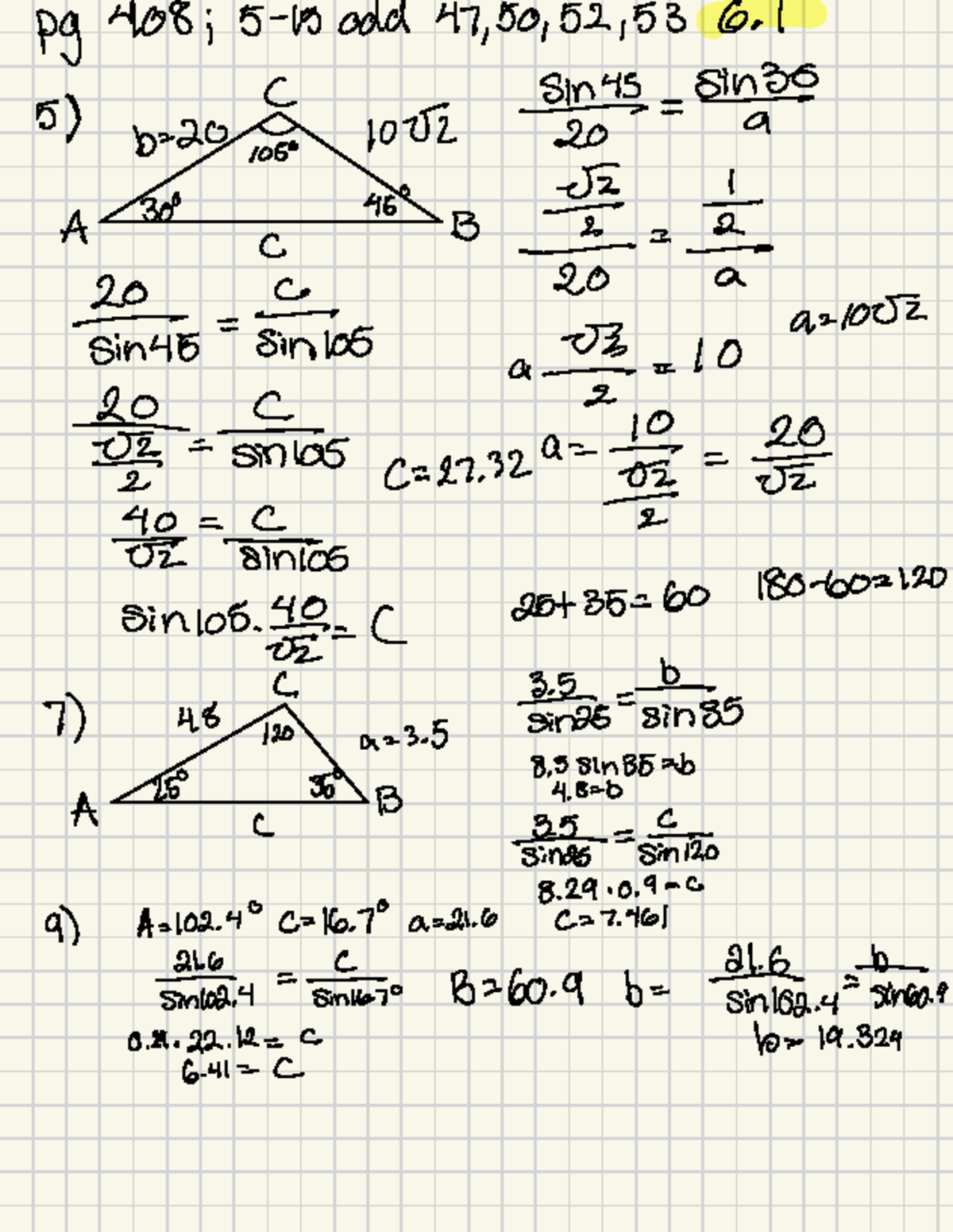 Pre Calc Assignment 6.1-6.2: Problem Solutions and Explanations - Studocu