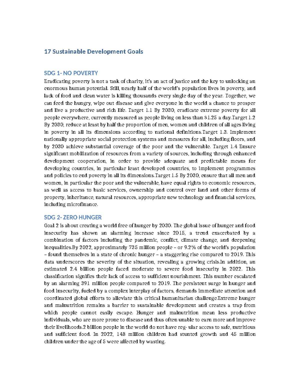 17 SDGs - Comprehensive Learning Material on Sustainable Development ...