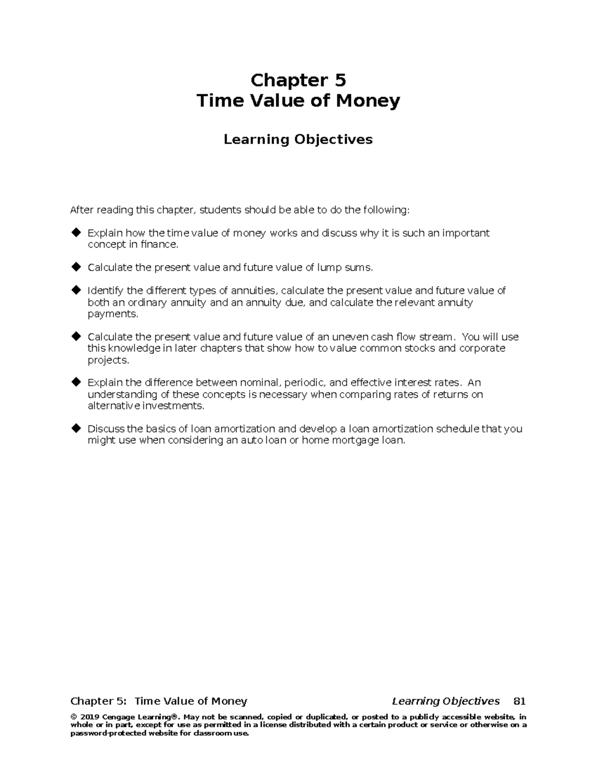 FFM15 Chapter 5: Time Value of Money Learning Objectives and Key ...