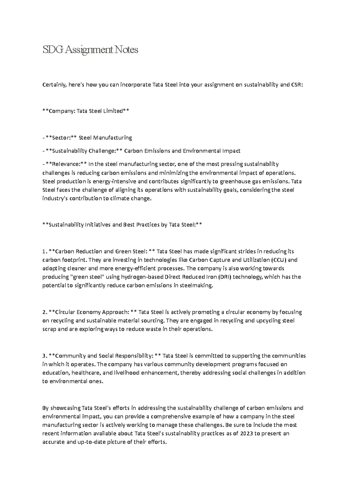 SDG101 - Individual Sustainability Research Assignment Guidelines - Studocu