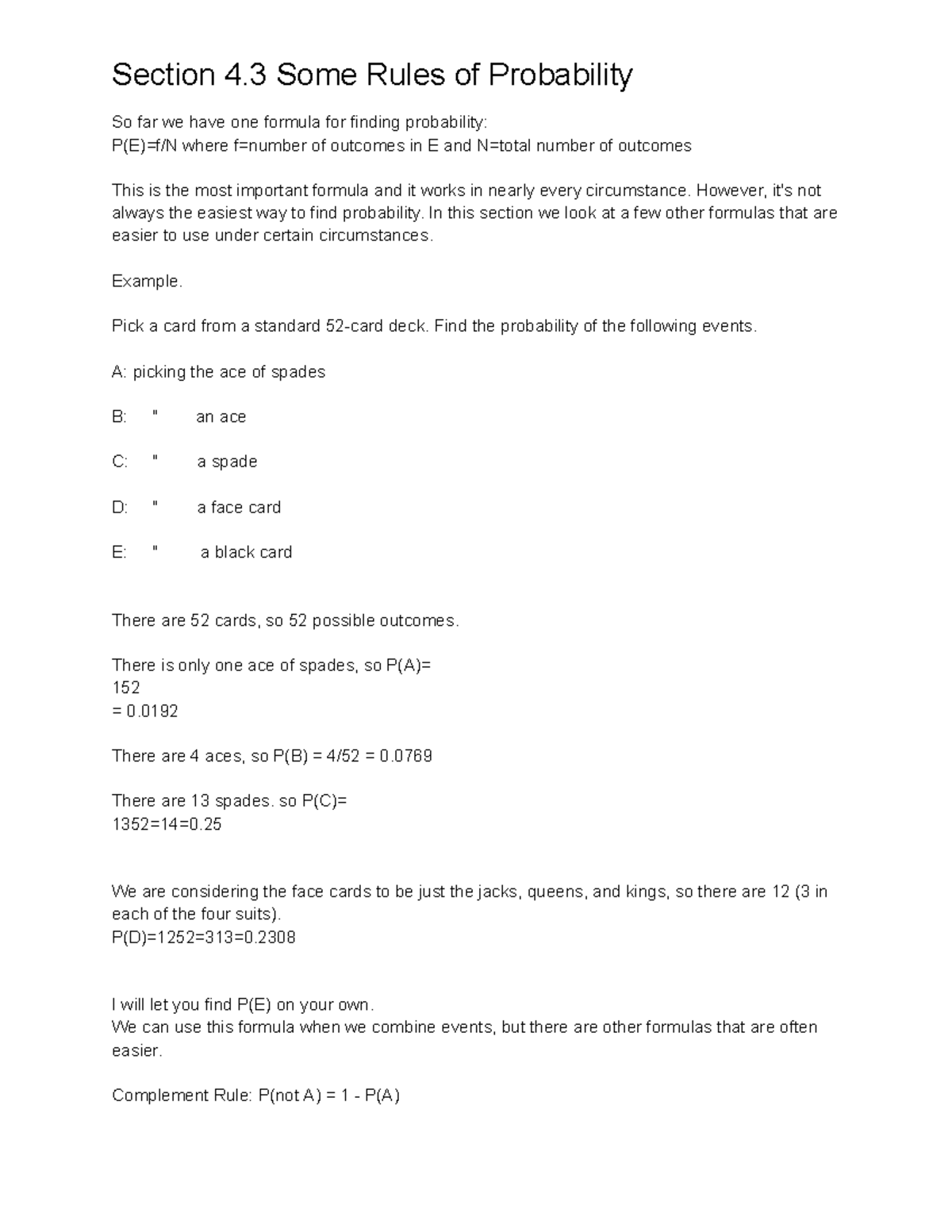 Probability Formulas & Concepts - Stats Notes 4 - Studocu