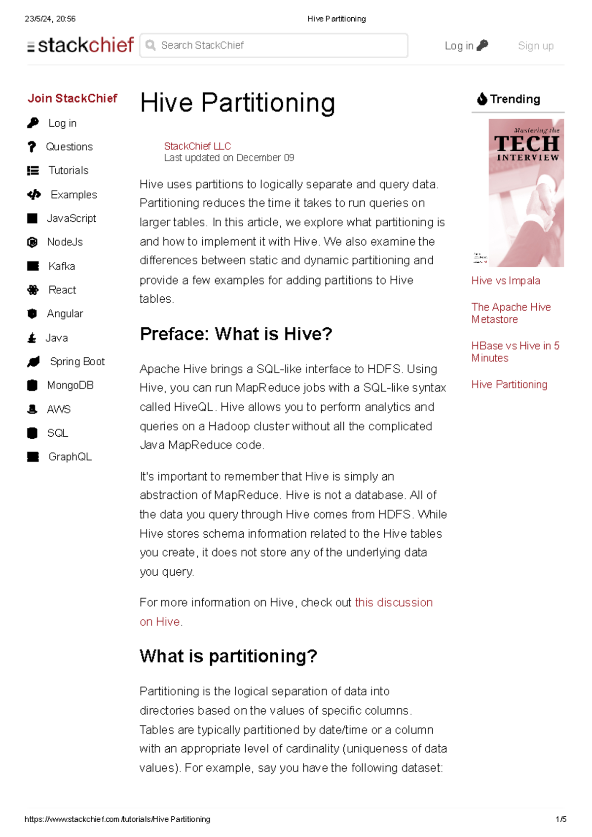 Hive Partitioning - Trending Hive vs Impala The Apache Hive Metastore ...