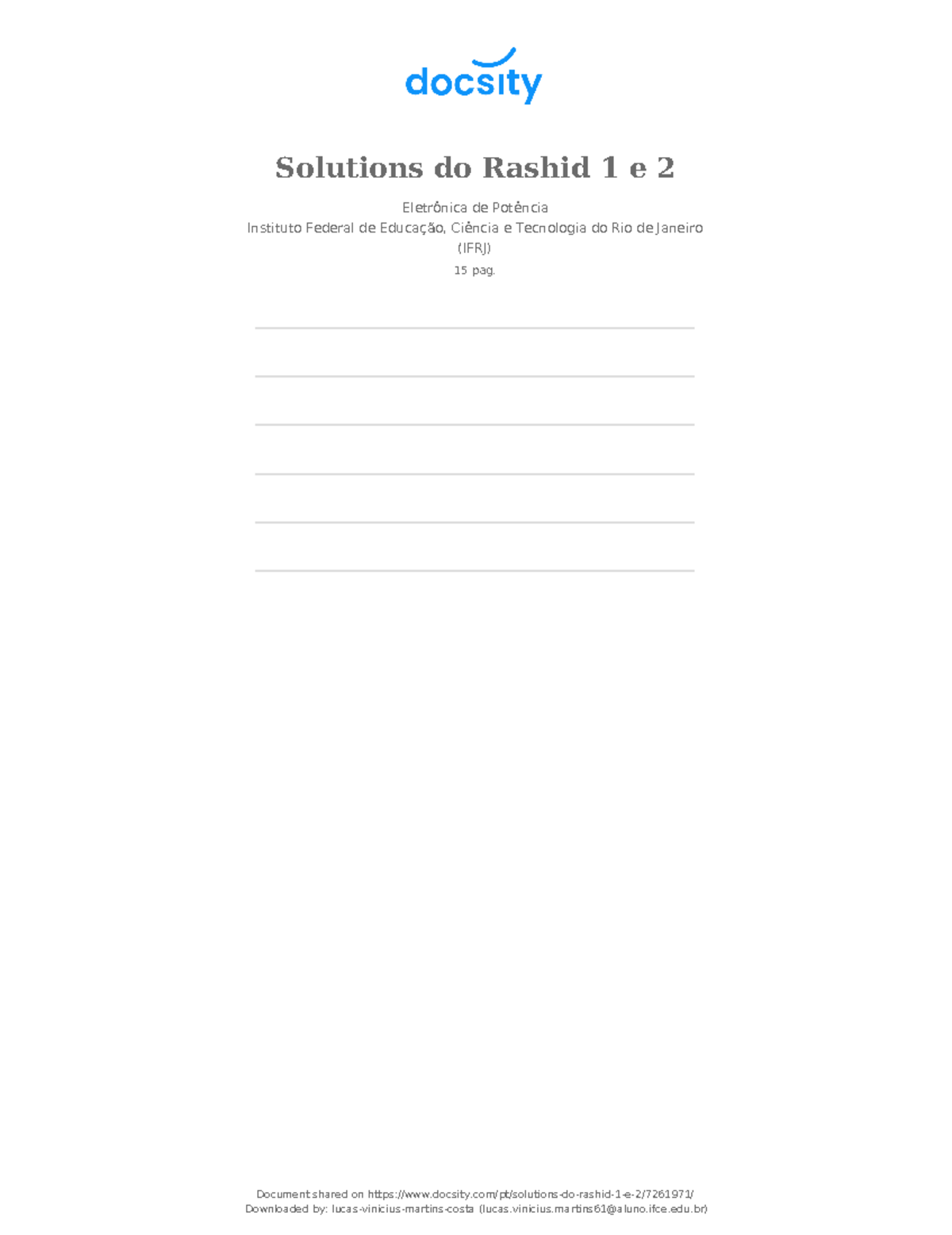 Solutions for Rashid's Power Electronics (IFRJ) - Chapters 1 & 2 - Studocu