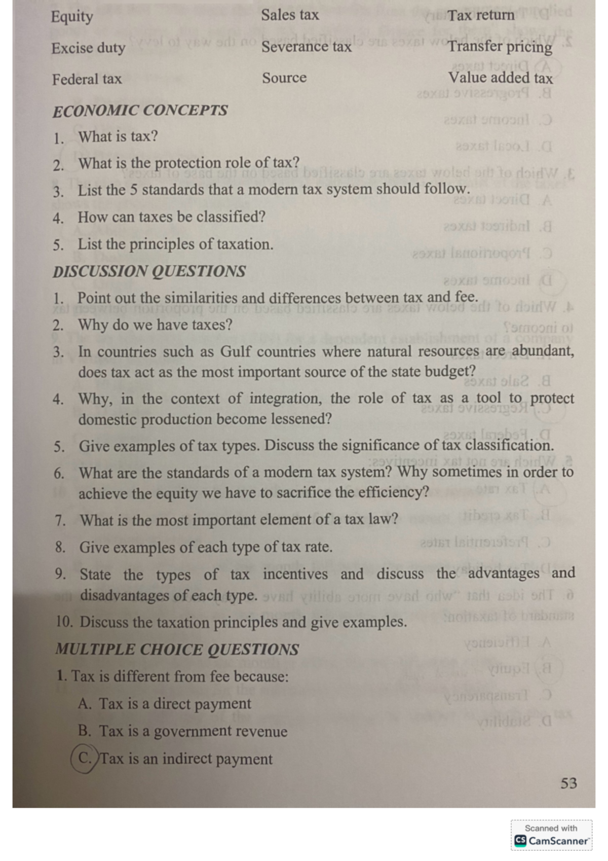 Taxation Concepts and Principles: An Overview for ECON 101 Students ...