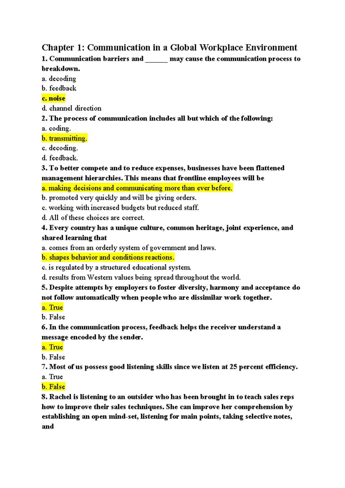 Esp2 - Essay Notes on Communication in Global Workplace - Studocu