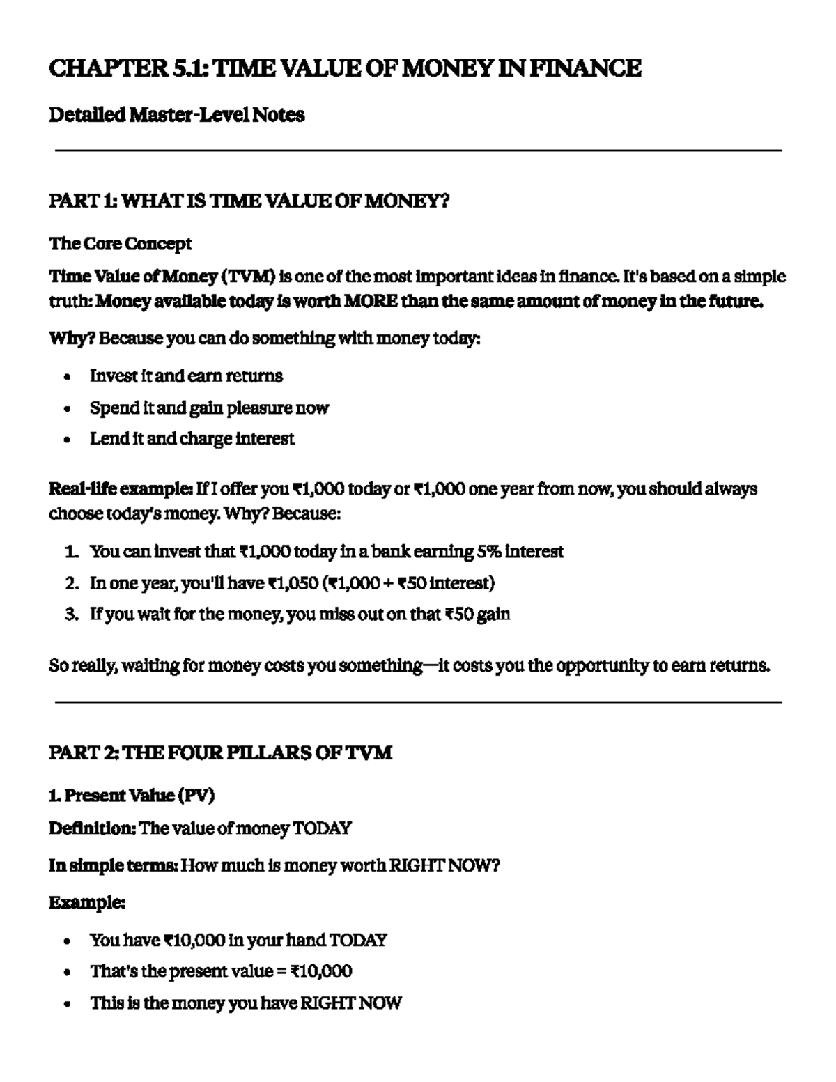 Chapter 5: Time Value of Money in Finance - Detailed Notes - Studocu