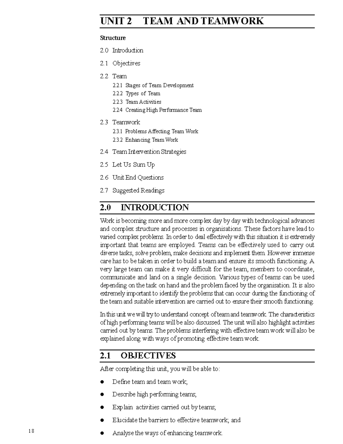 Unit 2: Team and Teamwork - Key Concepts and Strategies in OB - Studocu