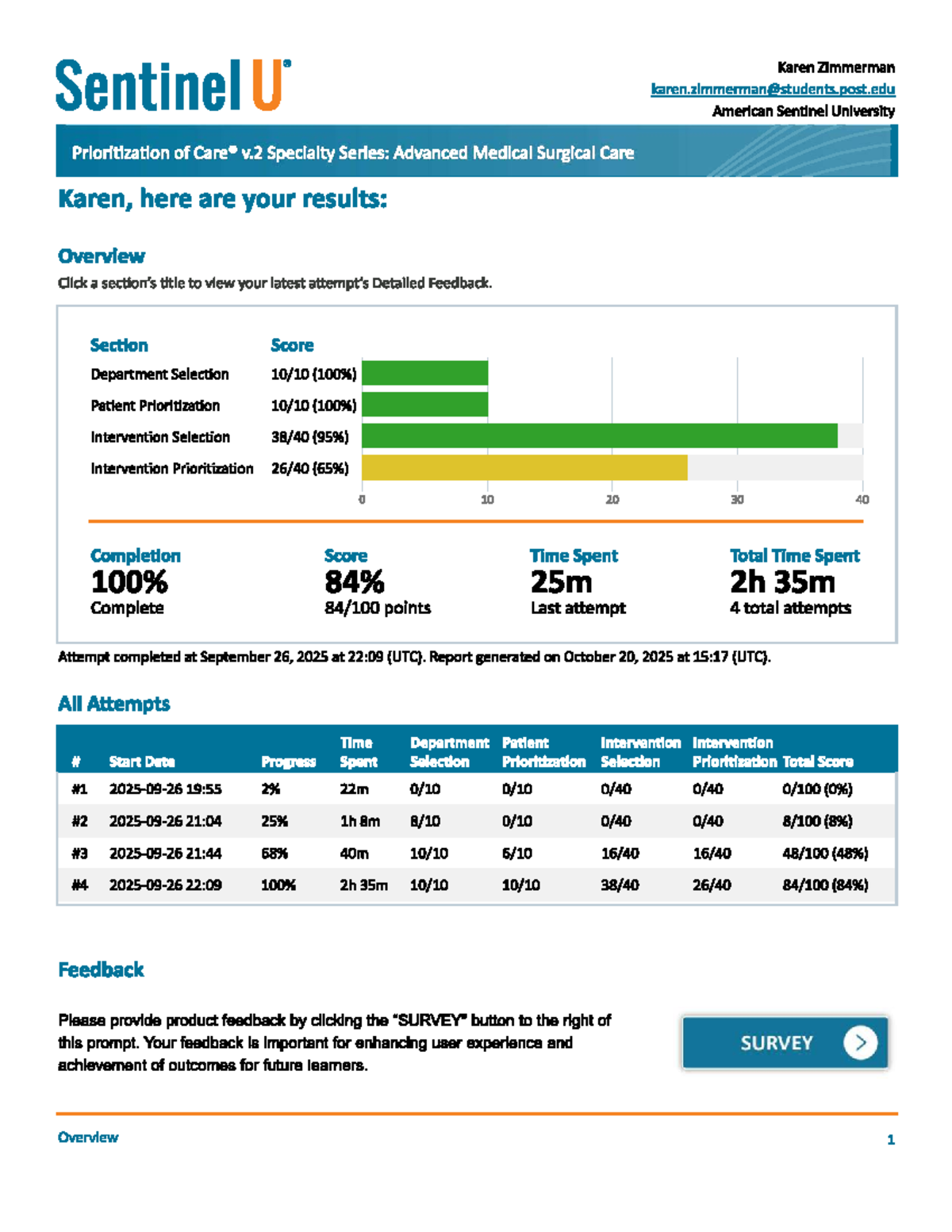 Sentinel Karen Zimmerman ASU Patient Prioritization Simulation Results ...
