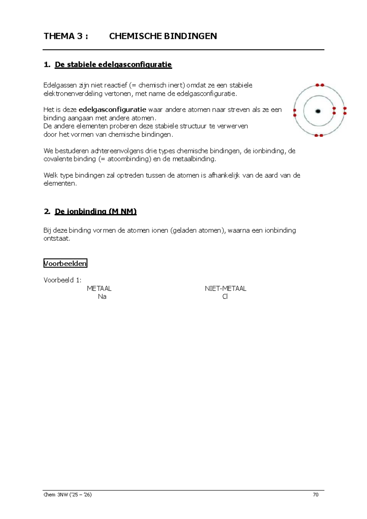 Thema 3: Chemische Bindingen - Opdracht Chem 3NW - Studocu