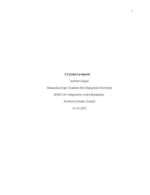 Module 2 project draft - Regina Hankins Module 2 Humanities 100 1/13 ...