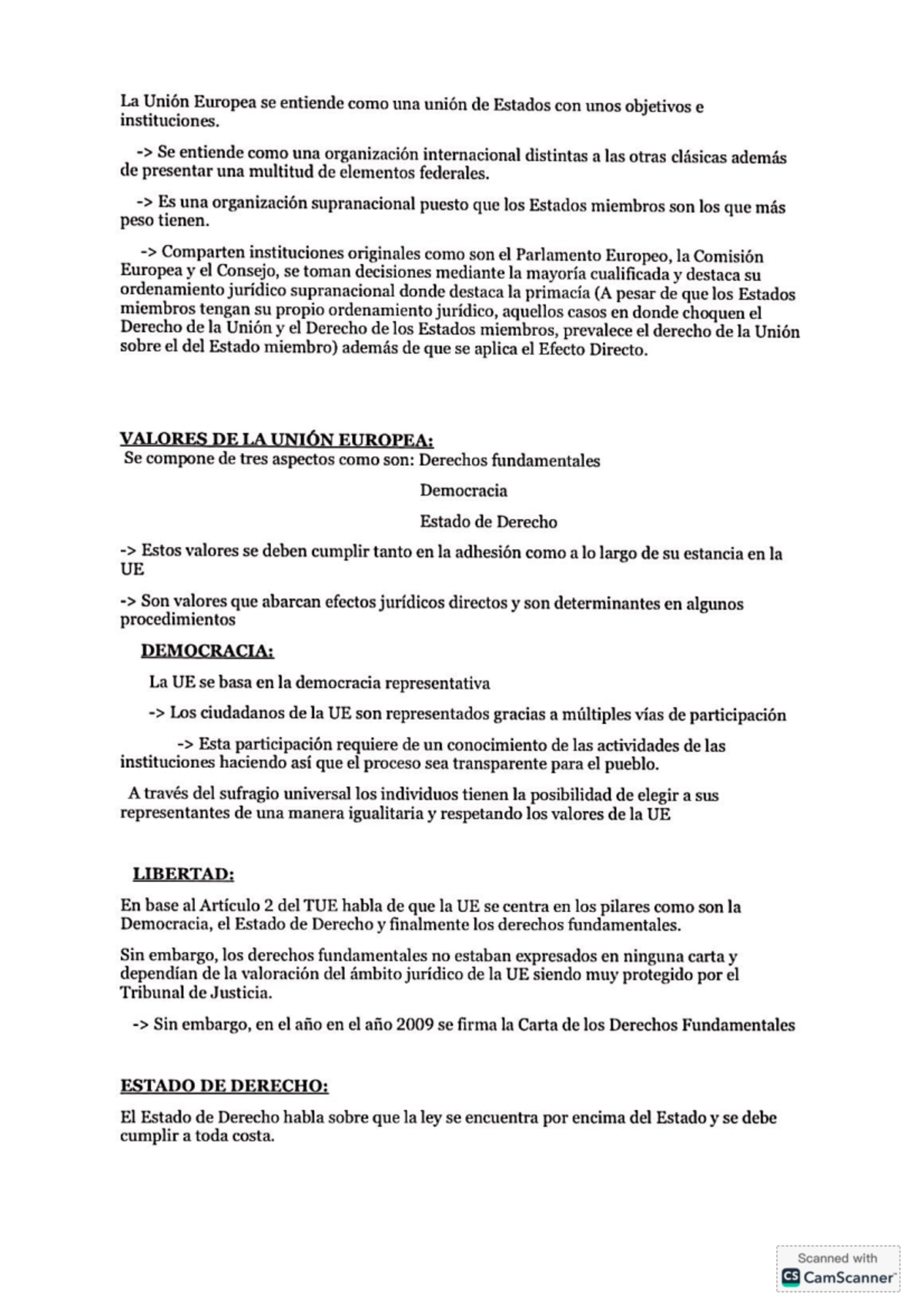 TEMA 2 Y 3 - Noseee - La Unión Europea se entiende como una unión de ...