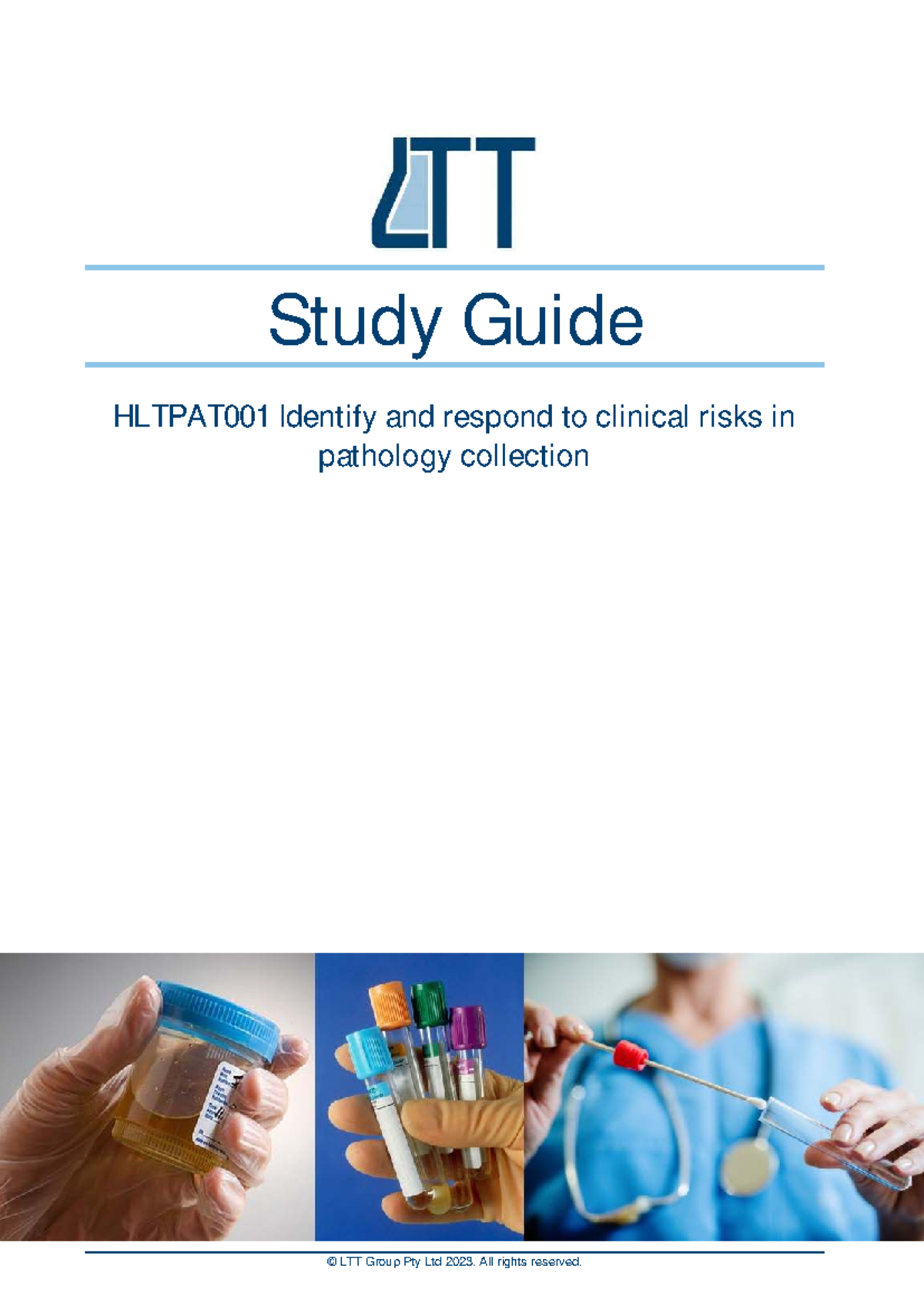 Study Guide HLTPAT001: Clinical Risks in Pathology Collection - Studocu
