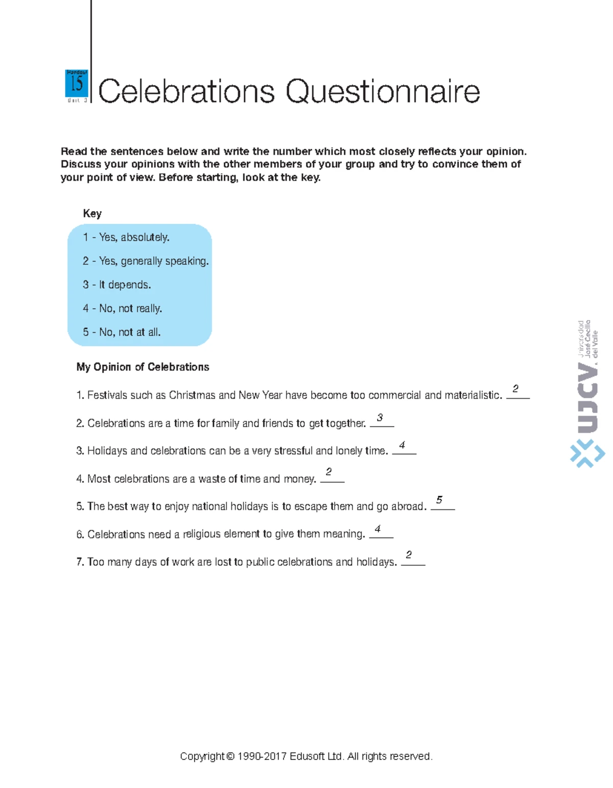 Unit 2 Workbook Exercises for Conversational Skills - Studocu