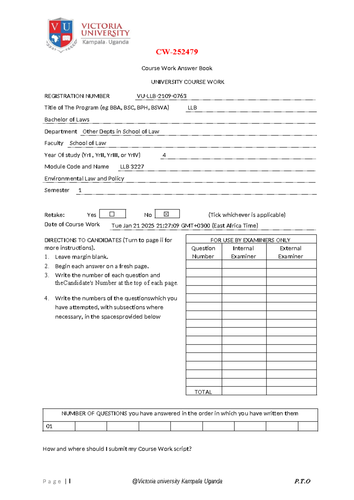 VU-LLB-2109-0763-Environmental Law and Policy Coursework - Studocu