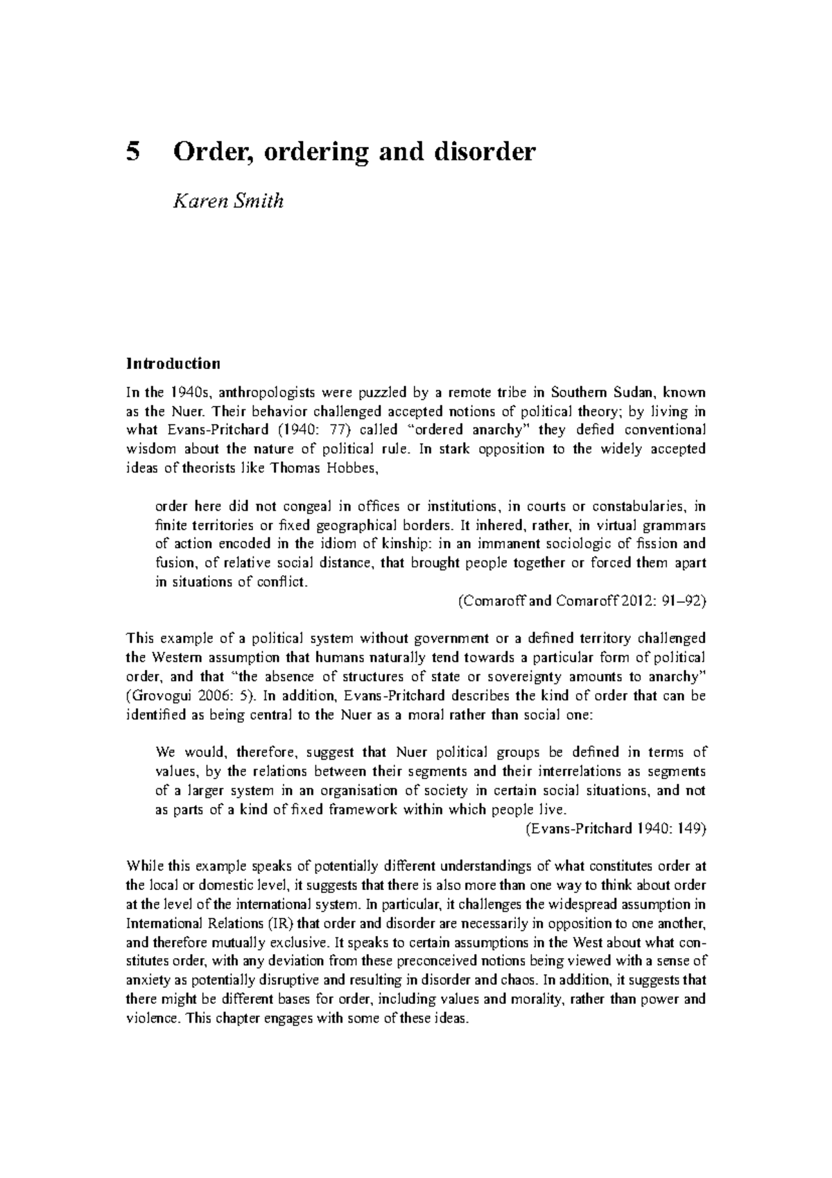 IR 101: Order, Ordering, and Disorder in International Relations - Studocu