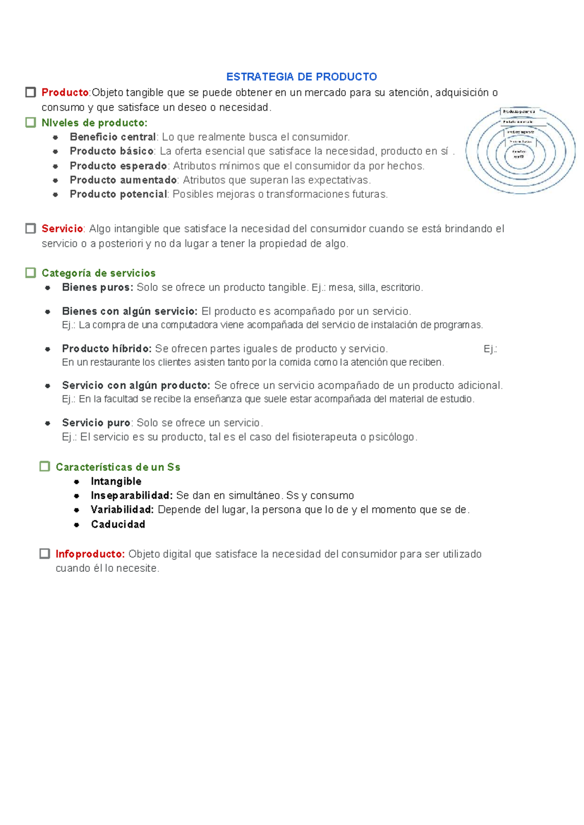 MKT M3-M4: Resumen de Estrategias de Producto y Precio - Studocu