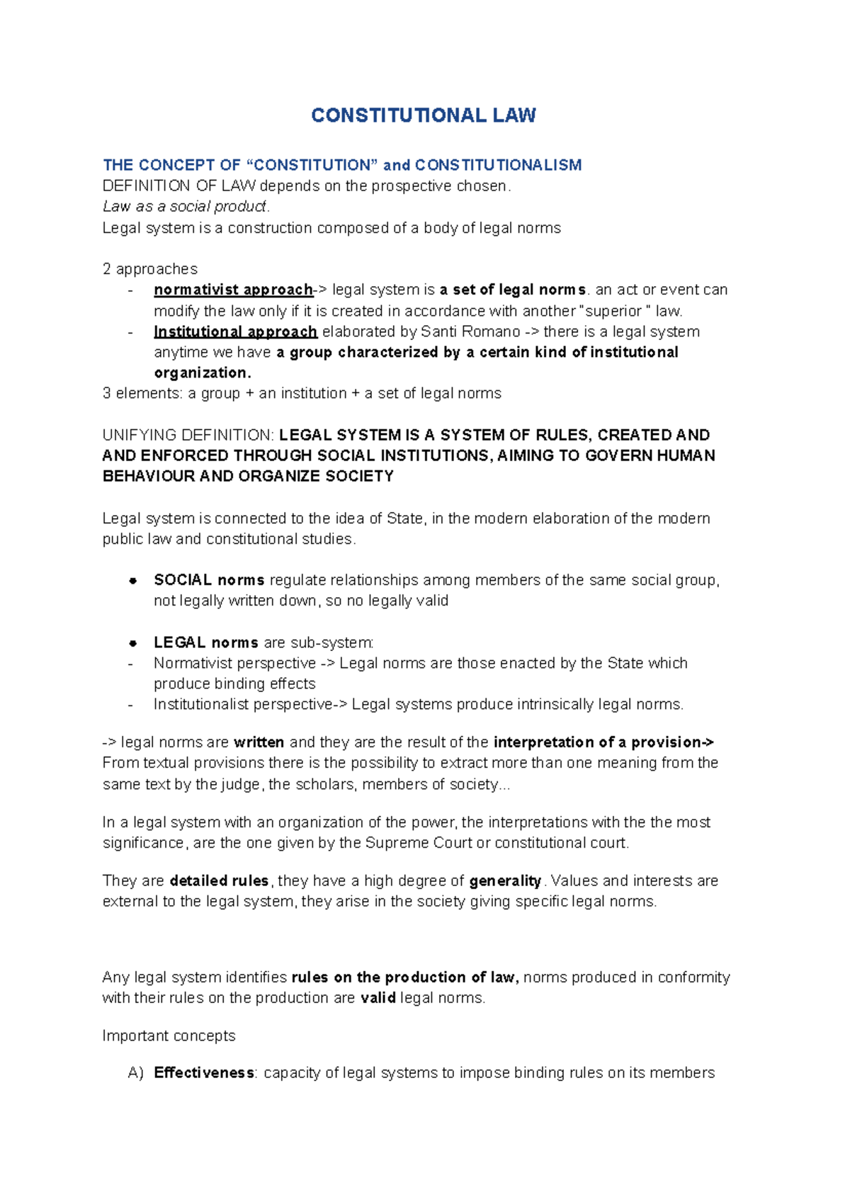 Constitutional Law Final Exam Study Guide - Studocu